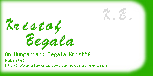 kristof begala business card