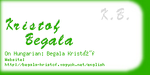 kristof begala business card